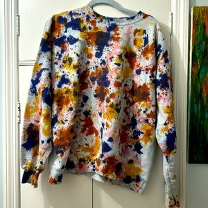 Anna Joyce ice dye tie dye sweatshirt size large VGUC